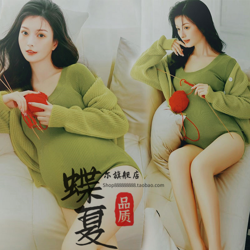 影楼大肚妈咪艺术写真照拍照套装