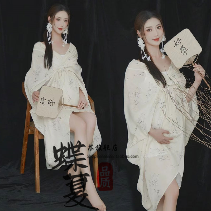 影楼孕妇拍照服装名媛气质连衣裙