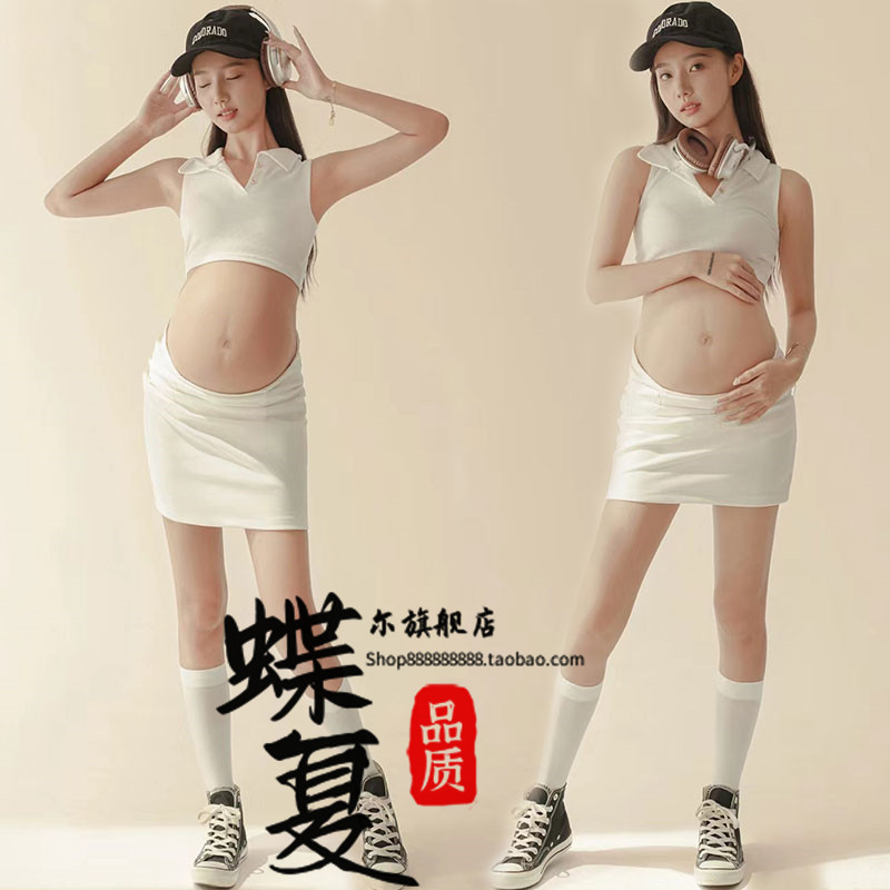 新款影楼大肚妈咪时尚感摄影套装