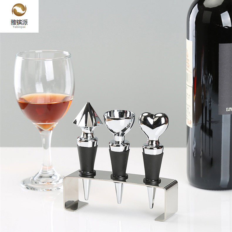 创意家用保鲜红酒塞子香槟瓶塞锌合金密封真空酒塞葡萄酒瓶塞瓶盖