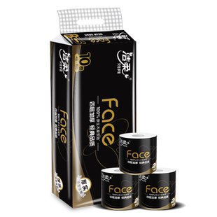 洁柔卷纸黑face有芯4层140g纸巾家用卫生纸宿舍整箱加厚厕纸手纸