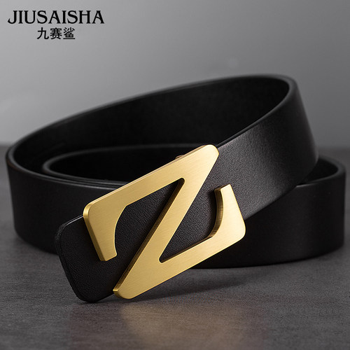 皮带平滑扣潮个性青年休闲字母