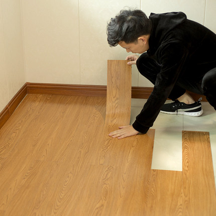 家用加厚耐磨PVC地板贴纸自粘塑胶地砖防水泥地板革仿木自贴地板