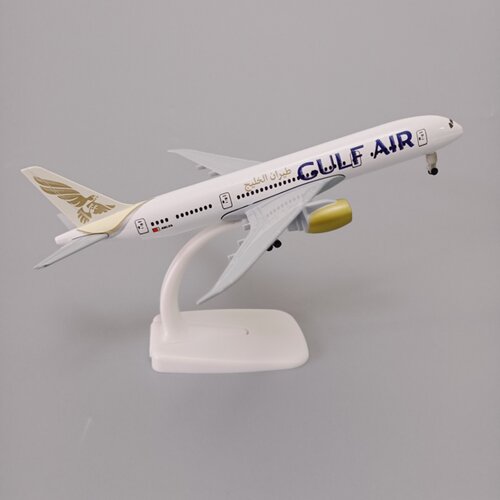 19cm海湾航空GULF AIR波音机B787合金仿真飞机模型金属航模带轮子