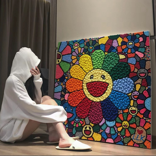 太阳花diy手工解压装饰画