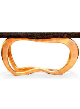 Bocadolobo轻奢纯铜玄关台豪华客厅金属高级感入户过道靠墙玄关桌