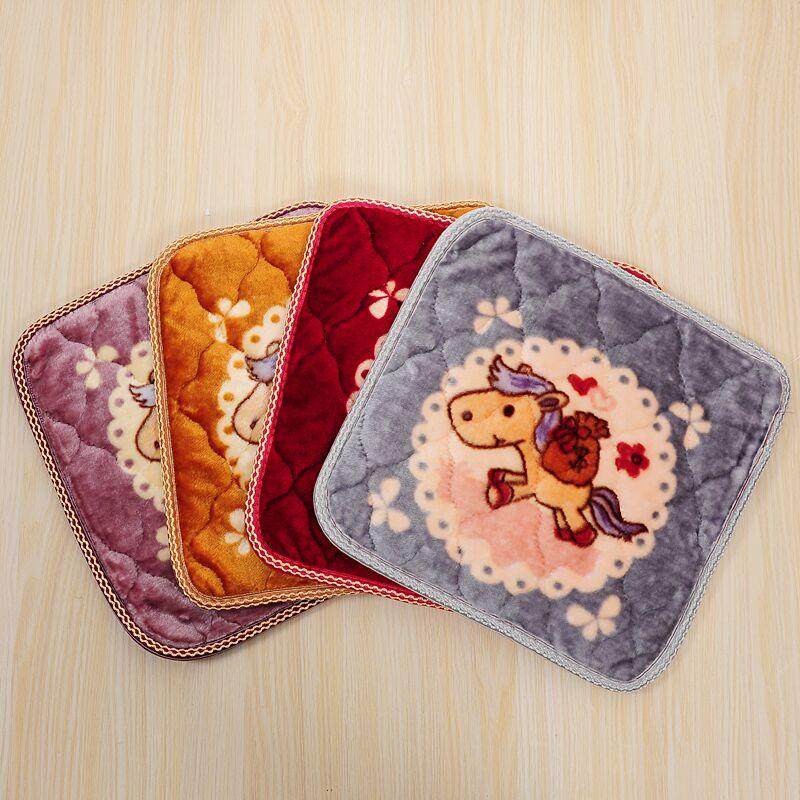 加厚毛绒坐垫冬季保暖防滑坐垫办公室餐厅饭店椅垫学生教师家用垫