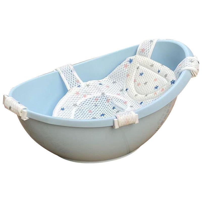 婴儿浴盆宝宝洗澡盆一体式小号新生不折叠儿童加厚圆形简约沐浴桶