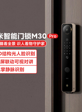小米智能门锁M30Pro家用防盗门Ai指纹静脉人脸全景全自动智能门锁
