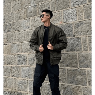 LYFZ 飞行夹克2.0版 美式 修身 本男百搭秋冬纯色立领 硬汉新款