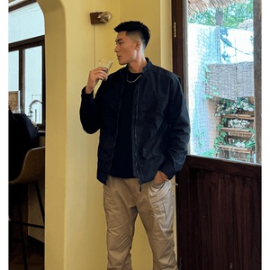 LYFZ美式复古户外工装军版痞帅立领硬汉夹克男战术系列休闲外套