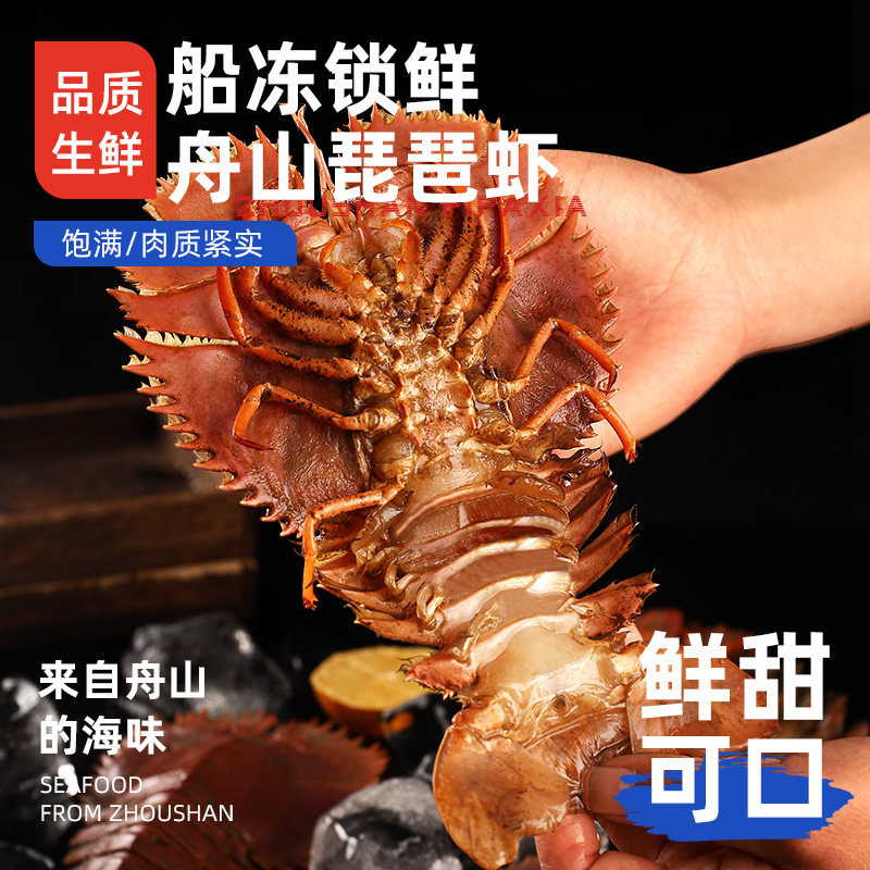 【遇上鲜】舟山大琵琶虾新鲜速冻特大九齿扇虾海鲜琶琵虾枇杷虾 - 实物图
