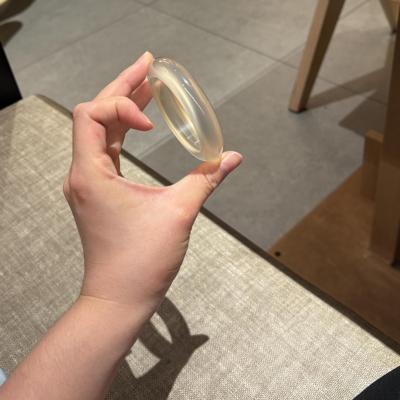 金芒柔润冰种香槟金玉石手镯女款