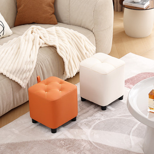正方形小凳子家用高级感茶几沙发凳脚踏凳结实耐用换鞋凳板凳坐墩