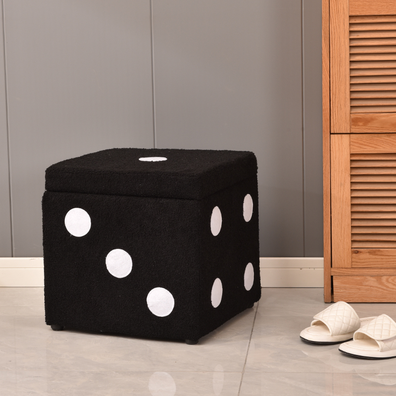 入户进门换鞋凳客厅沙发脚踏凳创意骰子凳简约收纳储物凳方凳坐墩