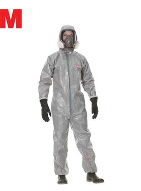 3M4570防护服连体带帽化学透气实验室防酸碱工作服喷漆防尘防化服