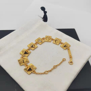 韩国 奎 朴夫人方块菱形立体手链 时尚个性高品质饰品