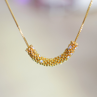 轻奢镶嵌锆石麦穗吊坠新款项链 韩国朴夫人同款爆款饰品