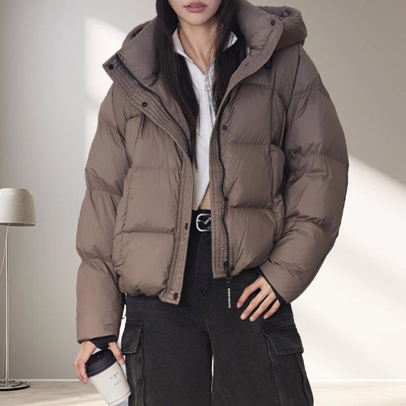 短款羽绒服女款女冬季鸭绒新款平湖羽绒服韩版外套 高级感