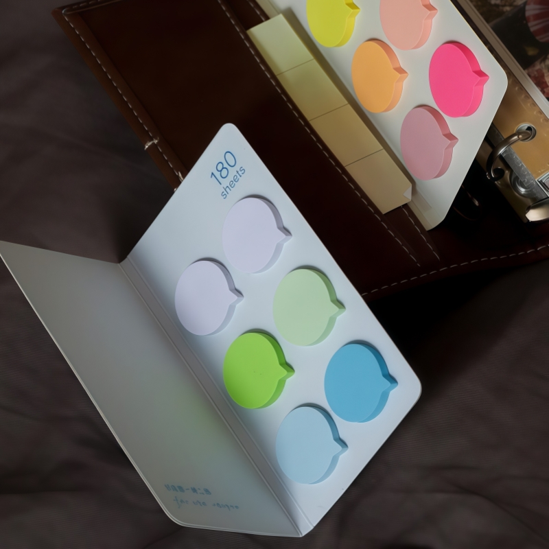 Kingjet迷你圆形彩色便利贴读书