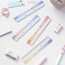2022日本kokuyo国誉新品淡彩曲奇晴空直尺小学生透明亚克力带波浪线尺子15cm多功能加厚数学绘图测量尺