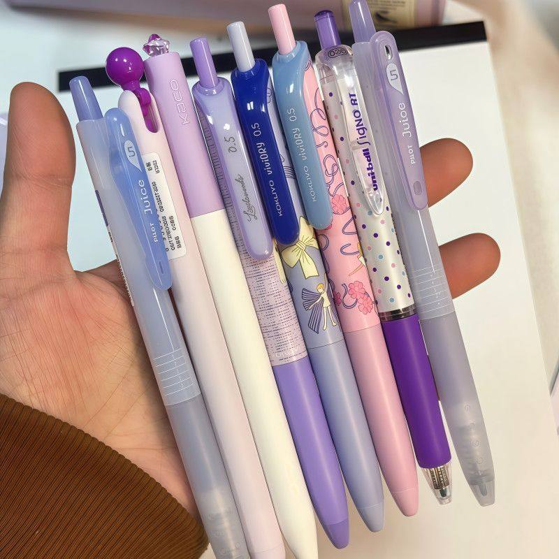 日本KOKUYO国誉少女心紫色波点系列加藤木限定中性笔黑色刷题水笔日系高颜值手帐笔黑色0.5标记笔做笔记,文具电教/文化用品/商务用品,中性笔,淘宝优惠券,粉丝福利购,淘宝优惠卷