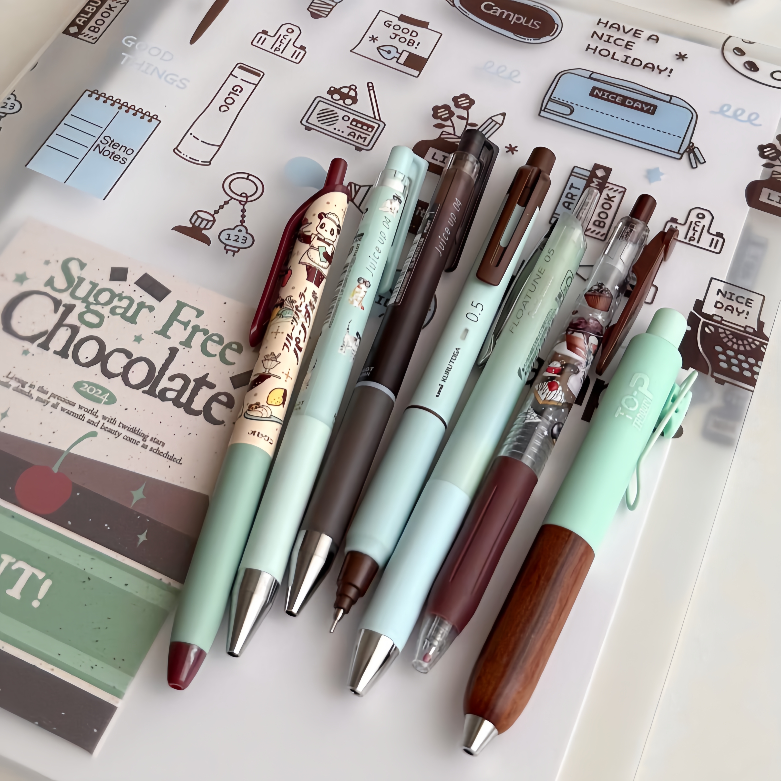 KOKUYO国誉薄巧色系中性笔薄荷绿