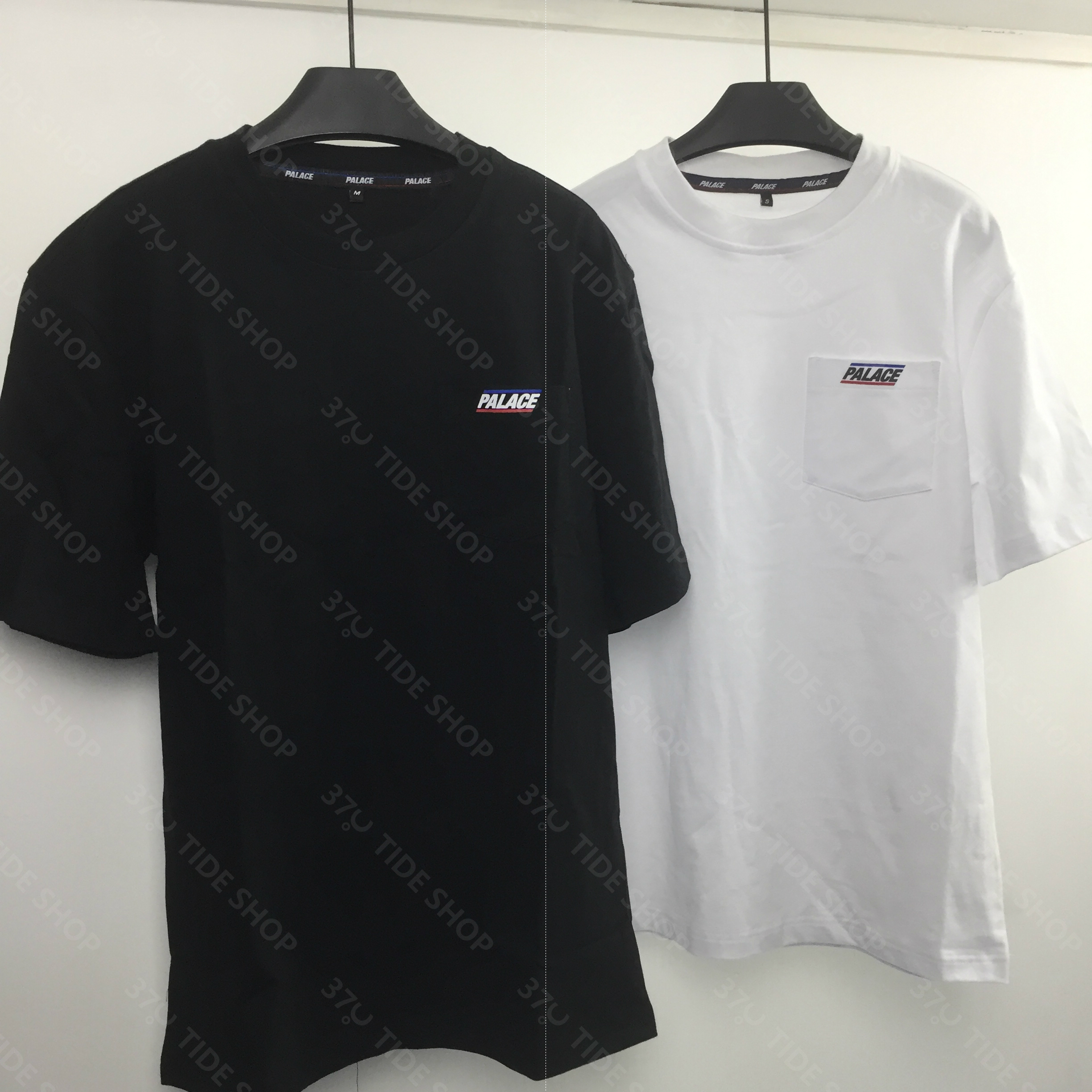 现货 PALACE 18SS T-SHIRT 纯色基础款口袋短袖 宽松大码情侣T恤