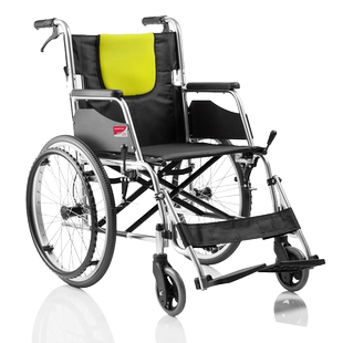 鱼跃轮椅H053C铝合金老人轻便轮椅折叠手动轮椅车免充气轮椅车
