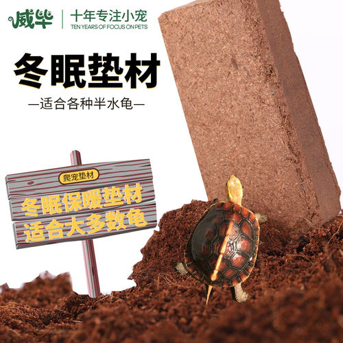 乌龟冬眠专用椰土砖过冬装备