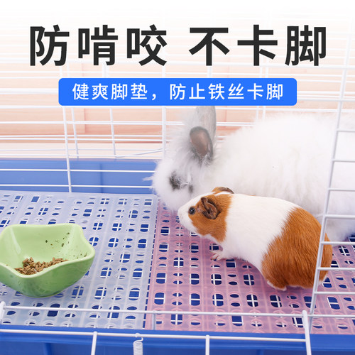 兔子脚垫防啃咬宠物荷兰猪防卡脚垫塑料网格板垫子漏粪底板兔笼 - 封面