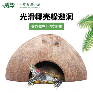 椰子壳躲避屋乌龟爬虫守宫蜥蜴蝎子爬行动物造景用品陆龟躲避洞穴