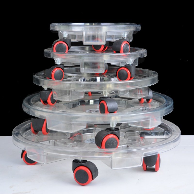 圆形透明底盘树脂花盆托盘万向轮低盘加厚可移动植物托盘花架滚轮,鲜花速递/花卉仿真/绿植园艺,花盆,淘宝优惠券,粉丝福利购,淘宝优惠卷