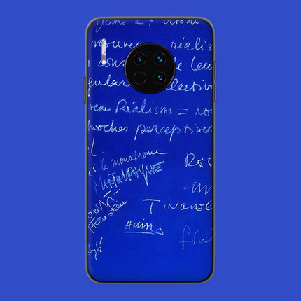 适用于蓝色艺术手机壳华为mate40pro复古30美术生20x简体英文10/9