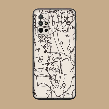 适用于北欧简约线条手机壳荣耀v40/v30pro/50se/30s/60磨砂防摔20/9