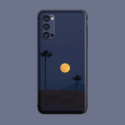 适用于oppo手机壳Reno/5/7pro硅胶软findx3冷淡风夜晚r17/ace2全包