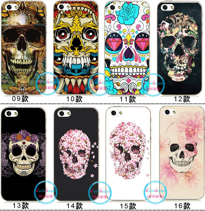 适用于华为个性花骷髅头plus手机壳iphone7 13/xs/x12磨砂11plusmi
