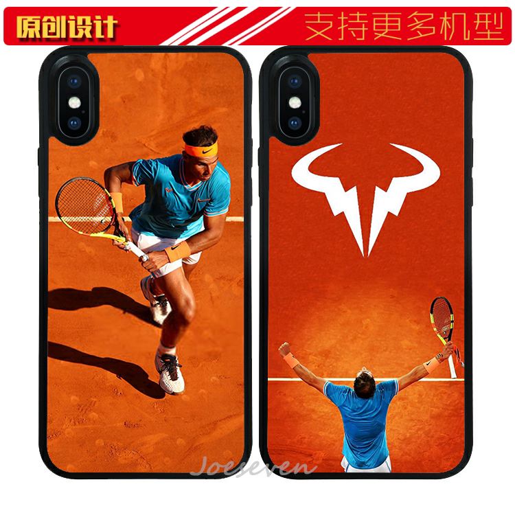 适用于苹果14手机壳12硅胶套iphone13promax防摔xr动漫xsmax钢化玻璃壳15mini磨砂11红土赛季法网纳达尔网球