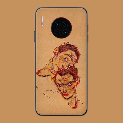 适用于席勒油画手机壳华为mate40 pro/30欧美艺术20x/10/9艺术美术8