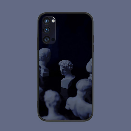 适用于硅胶防摔手机壳oppo大卫r17/reno/5pro/7雕塑findx3艺术ace2