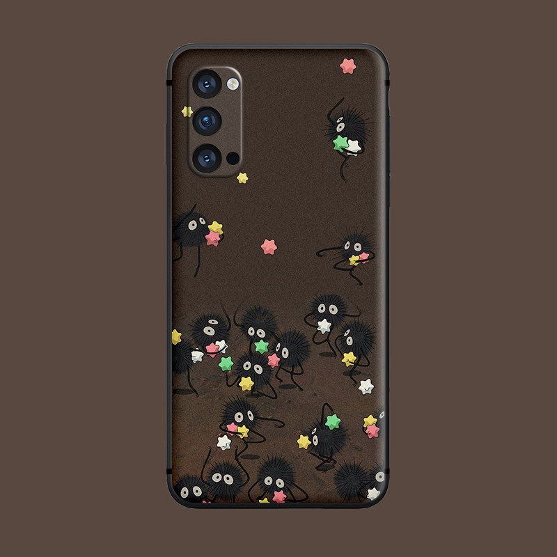 适用于Reno/5/7pro/findx3可爱小病毒oppo手机壳R15/R17硅胶软ace2