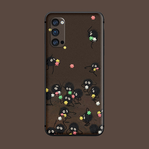 适用于Reno/5/7pro/findx3可爱小病毒oppo手机壳R15/R17硅胶软ace2
