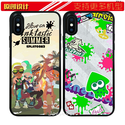 适用于华为Splatoon喷射乌贼娘手机壳XSMAX苹果11防摔12软11pro女XR