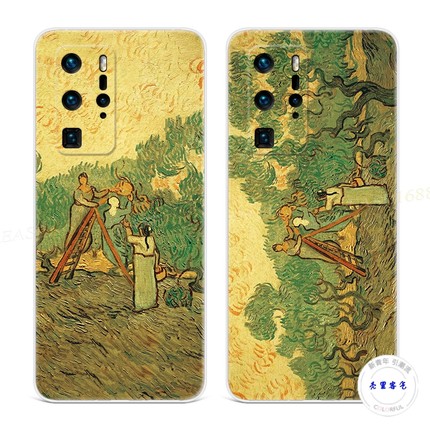 适用于原创梵高油画华为p40手机壳P60P50p30p20pro+文艺复古p10p9plus艺术女款新轻薄软e十art