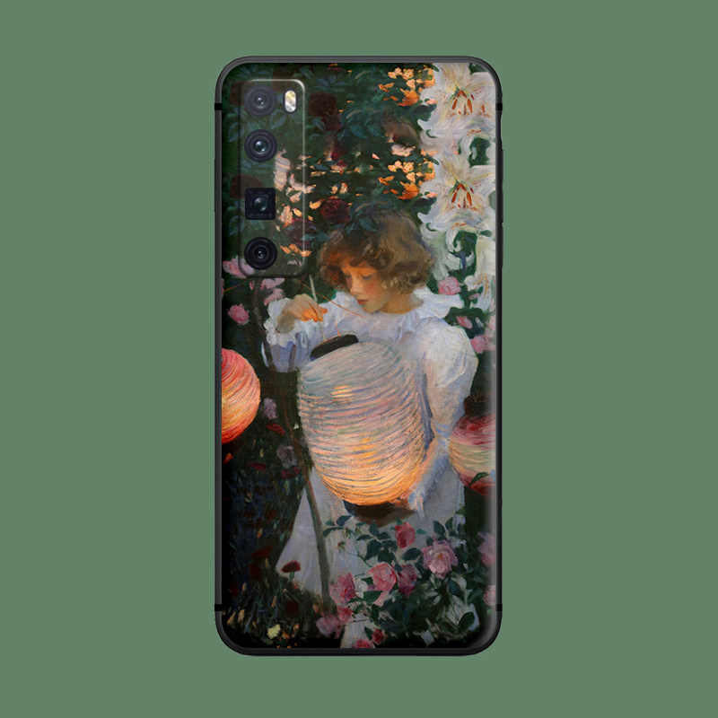 适用于欧美华为nova9/7pro/8se手机壳/5t小众艺术可爱女孩磨砂全包