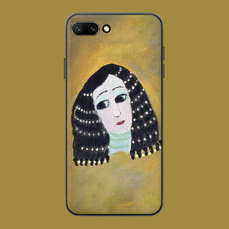 适用于文艺人脸荣耀50se/30pro/20s/10手机壳v30/v40欧美油画60复古
