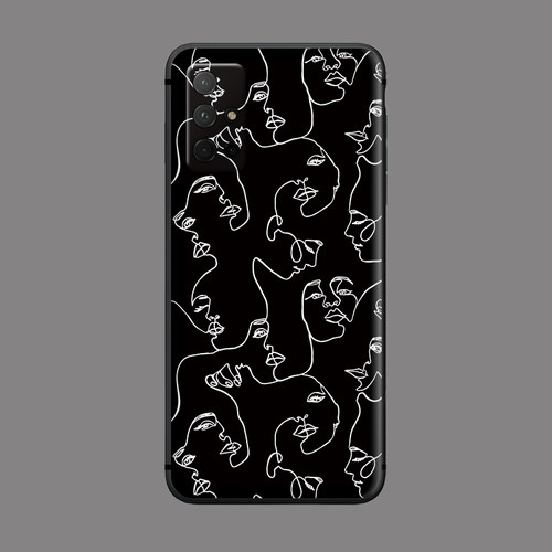 适用于荣耀v30pro手机壳v20/v40磨砂防摔50se/30s/9/60北欧简约抽象