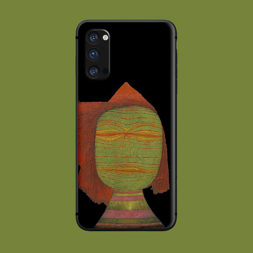 适用于oppo手机壳硅胶软findx3pro/r17/reno/5/7抽象油画人脸ace2