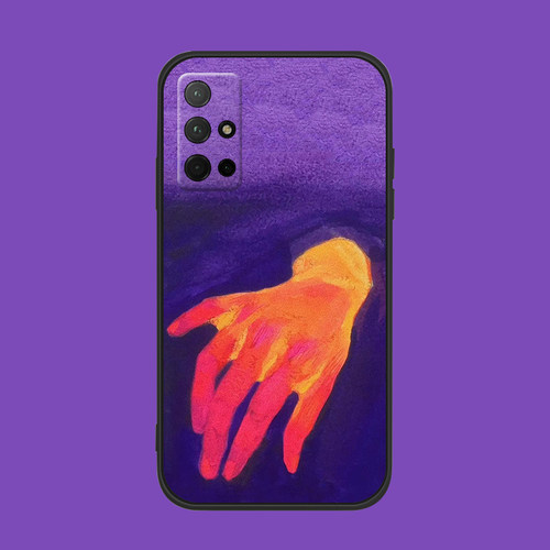 适用于荣耀30S/50se手机壳20/10油画红色手指v30pro/v40/60硅胶防摔