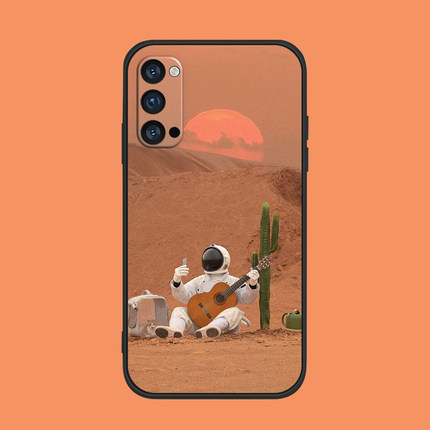 适用于火星宇航员ace2手机壳oppo创意reno/5pro/7硅胶软findx3/r17